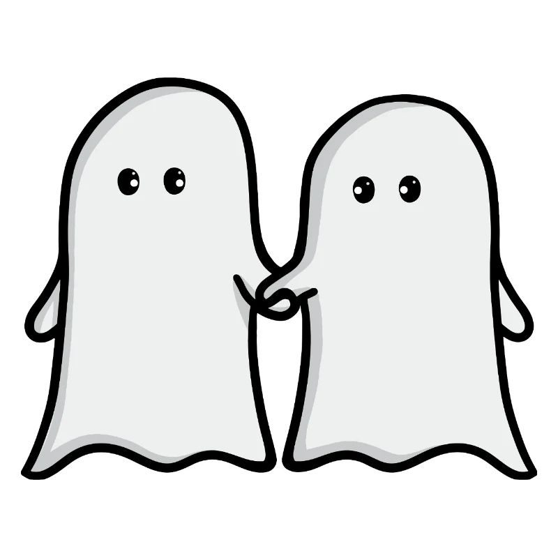 Cute Ghost Duo Illustration