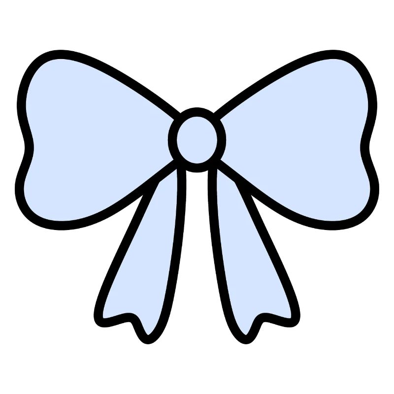 Delicate Light Blue Bow Design