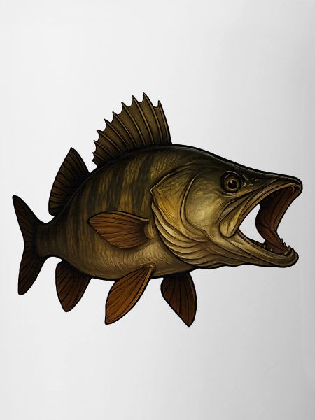 Detailed Zander Fish Artwork