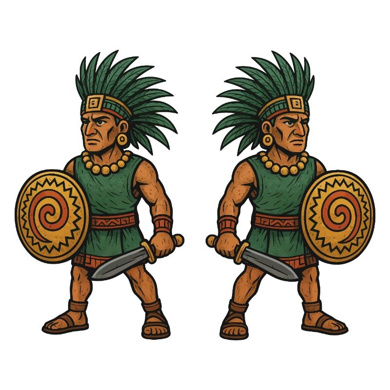 Aztec Double Warrior