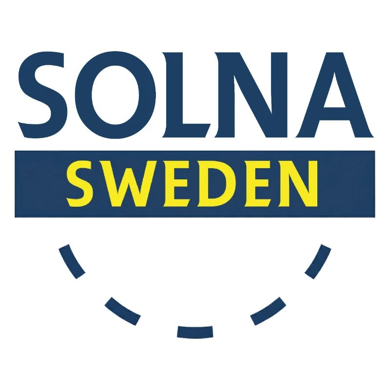 Solna Sweden logo circular design