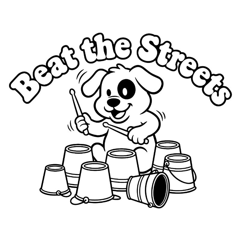 Batteur du chien des rues