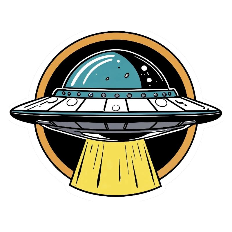 UFO-Lichtstrahl Cartoon