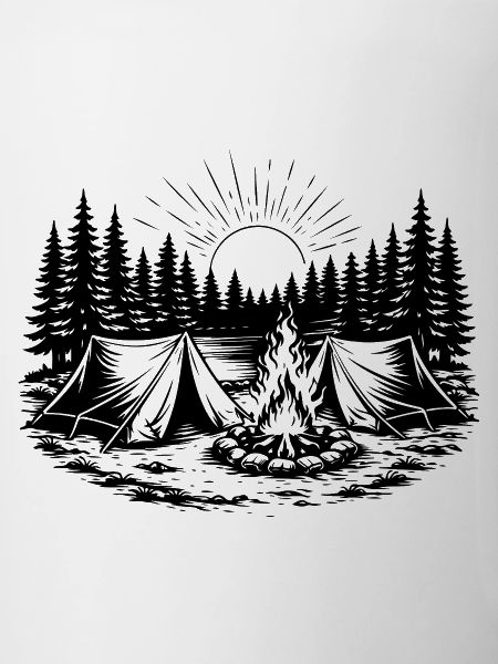 Camping Tent Forest Landscape