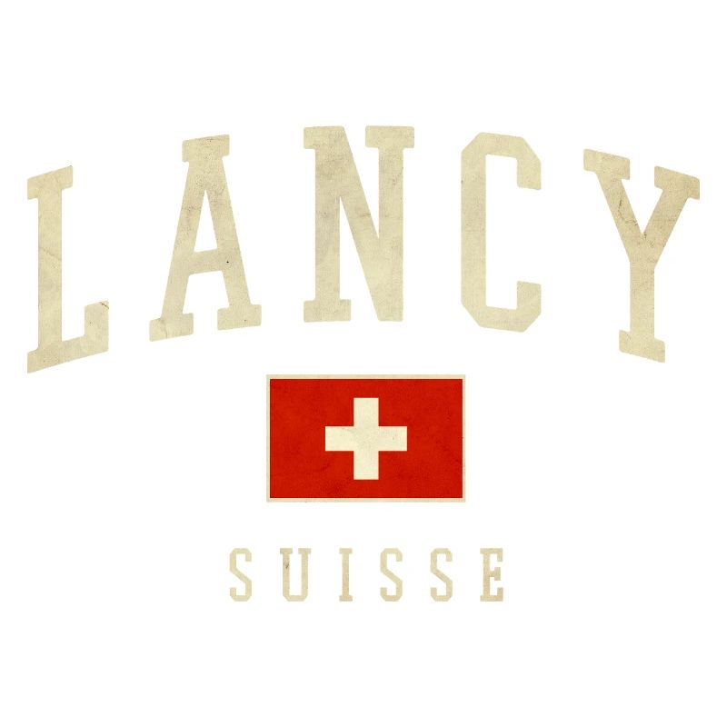 Lancy Suisse – style urbain avec un drapeau