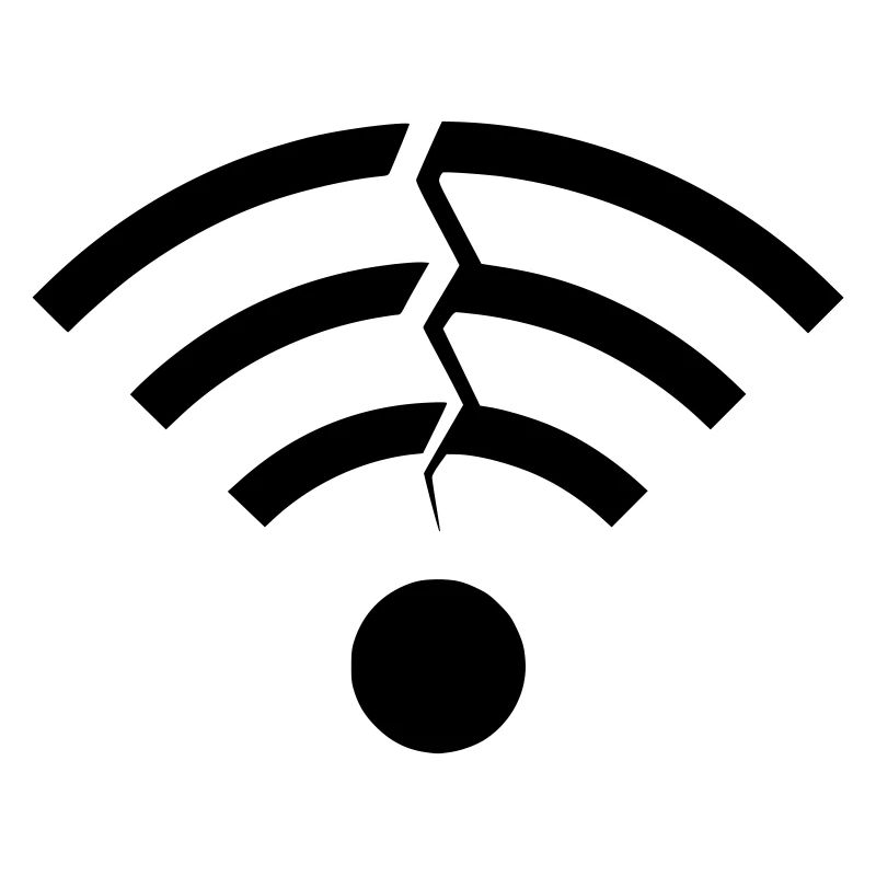 Broken Wi-Fi signal crack
