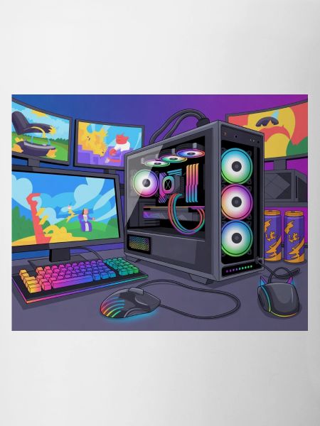 Farbenfrohes RGB-Gaming-Setup