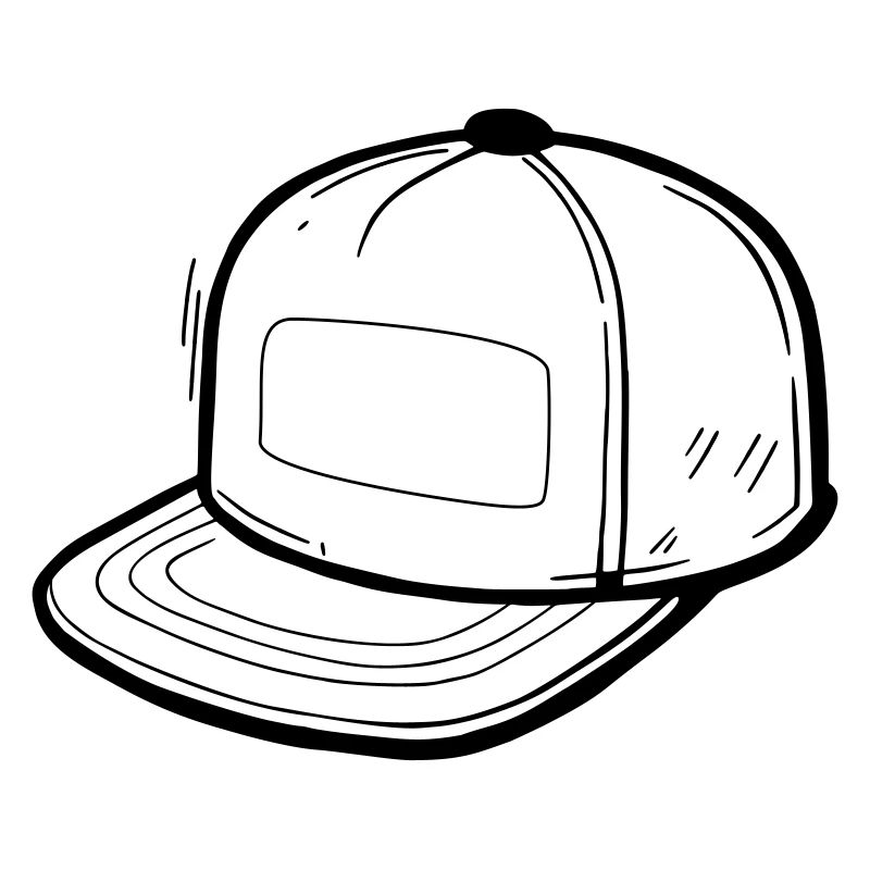 Baseball Cap Line Icon Illustration