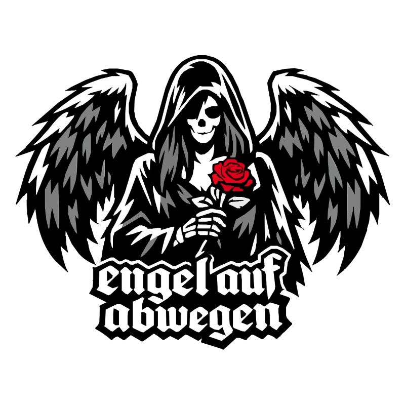 Engel auf Abwegen mit Rose "Todesengel"