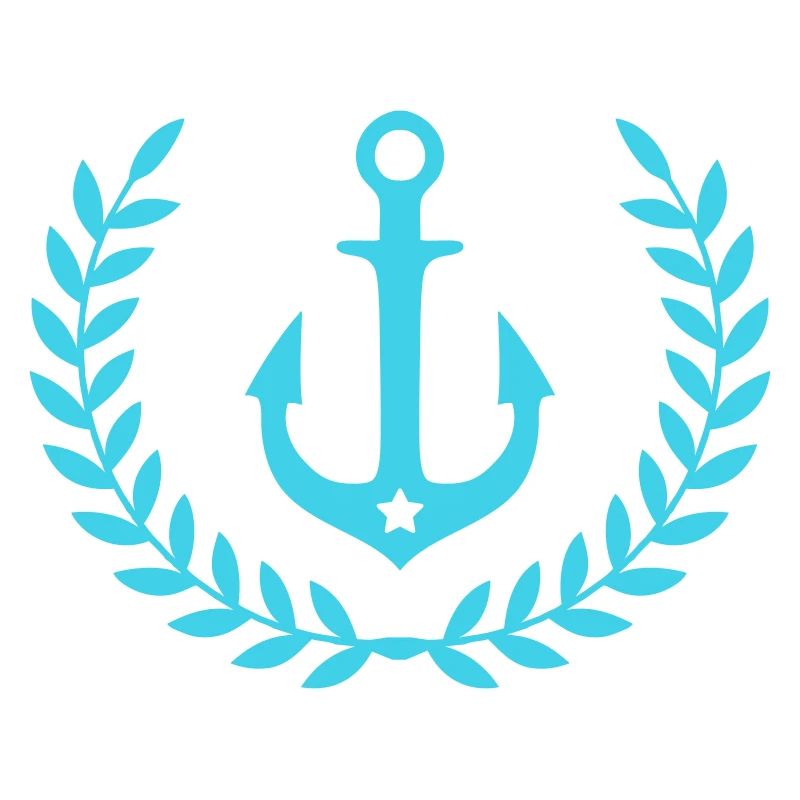 Emblème nautique de couronne d’ancre
