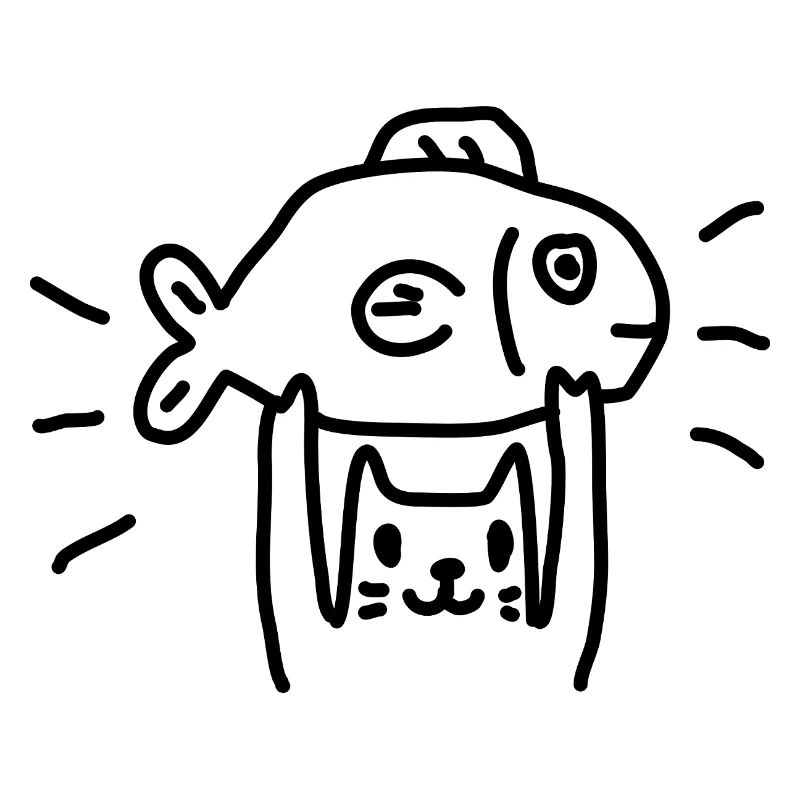 Chat pêchent au poisson