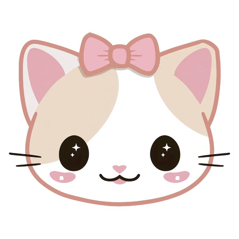 Chat kawaii manga visage mignon
