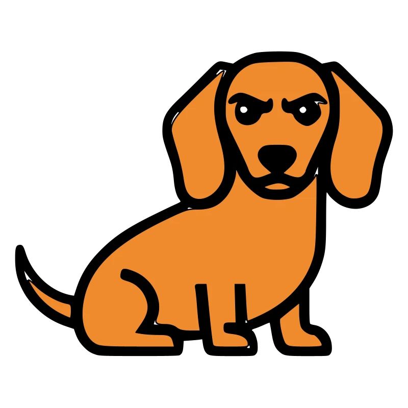 Dachshund Dog Brown Comic