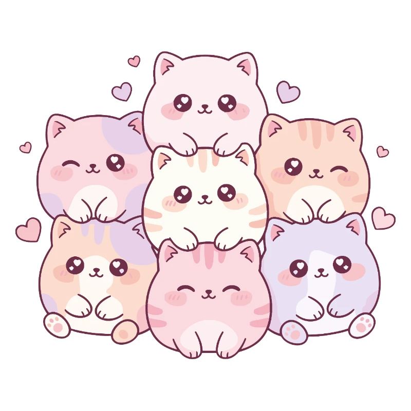 Pastel Kitten Cuddle Gang