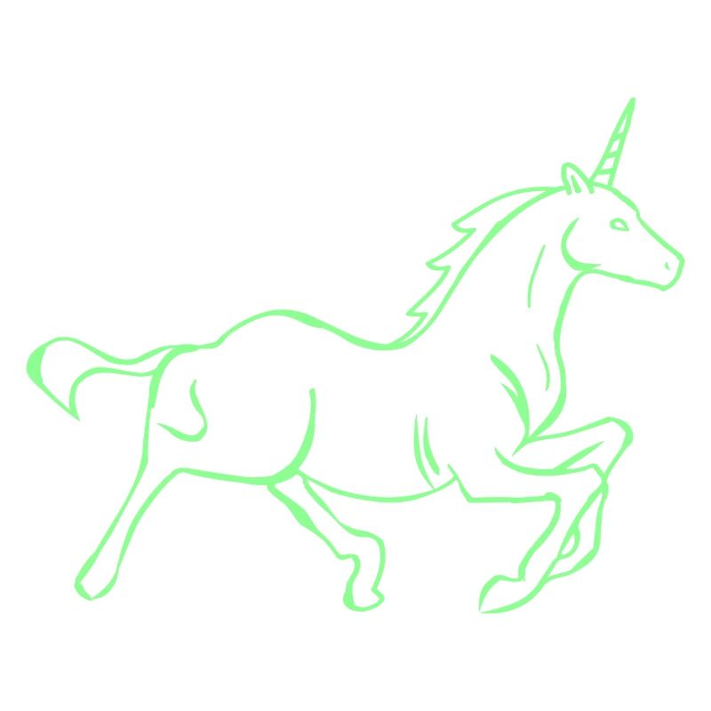 Neon Einhorn Silhouette