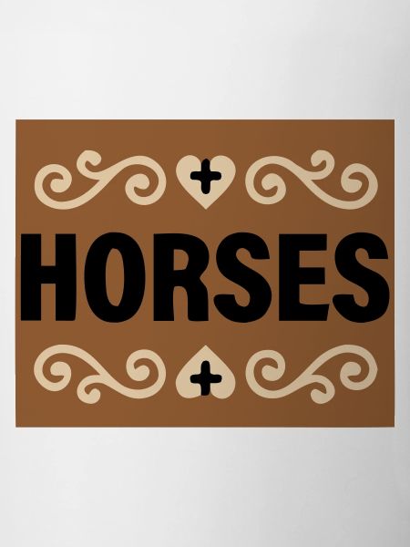 Horses Lettering Retro Riding