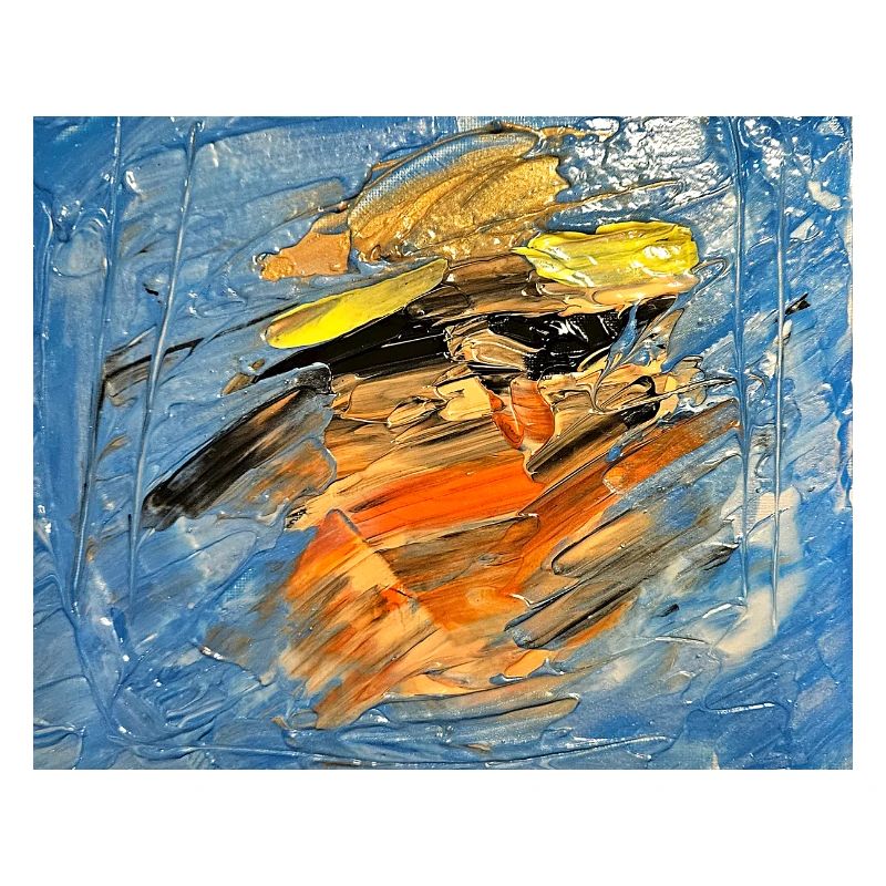Tourbillon bleu orange