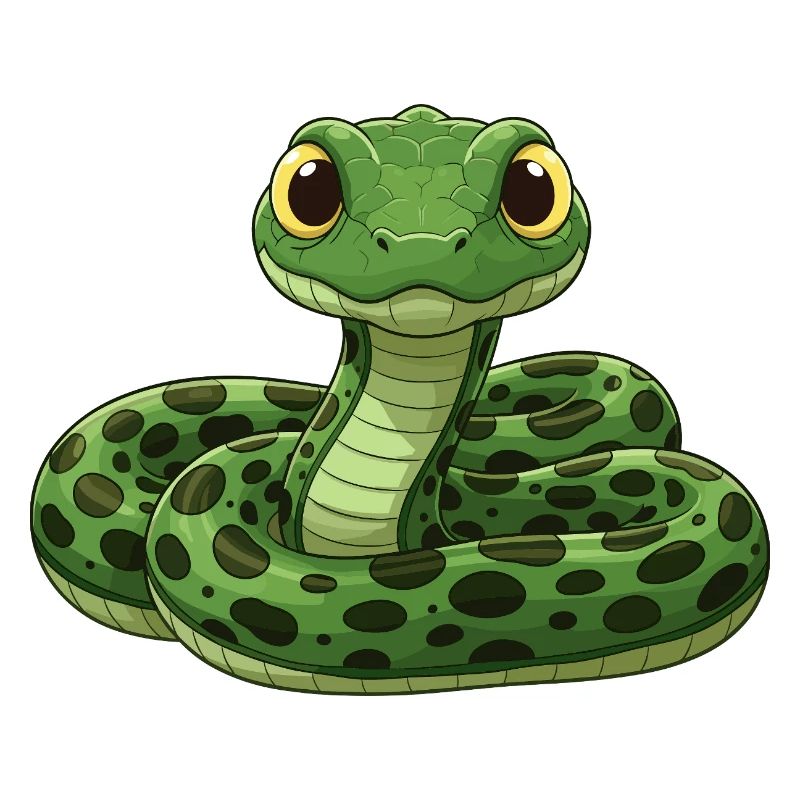 Serpent de dessin animé mignon