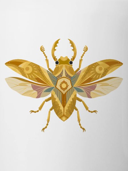 Golden Flying Insect Mystic Style