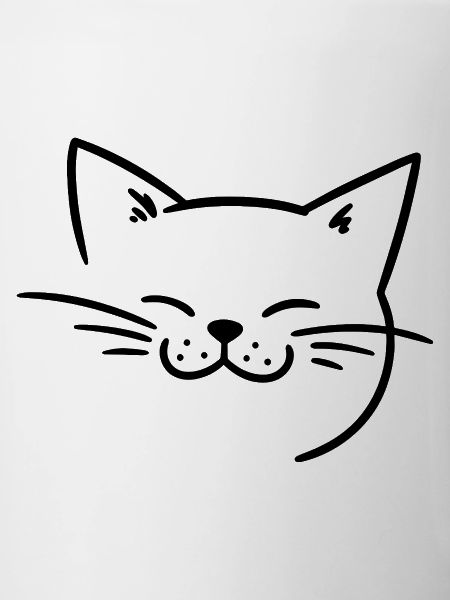 Strahlendes Katzengesicht mit Schnurrhaaren