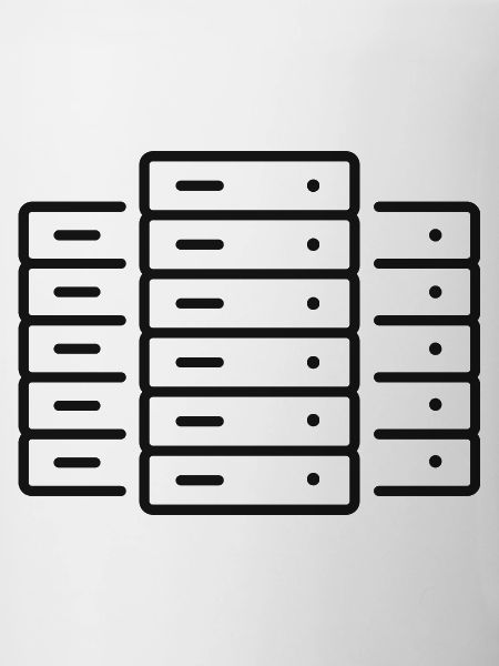 Rechenzentrum-Server-Zeilen-Symbol