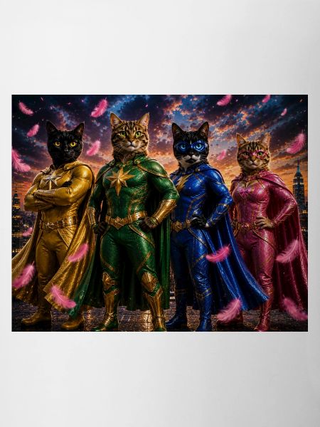 Superheldenkatzen mit Umhang