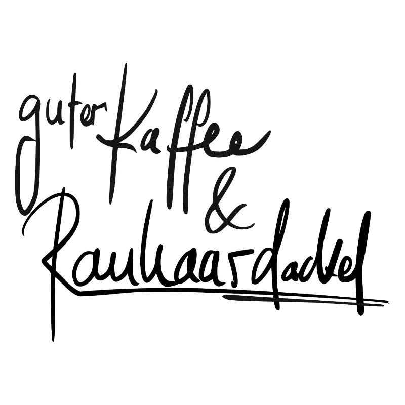 Good coffee and rough-haired dachshund