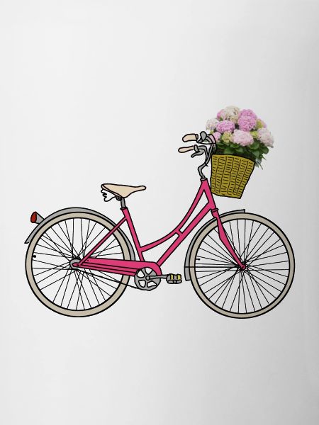 Bicycle with hydrangeas