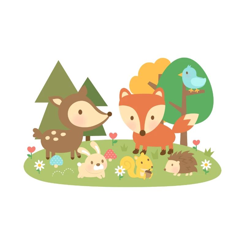 Animaux mignons des bois