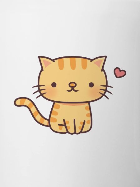 Nettes orange Tabby-Katzen-Gekritzel