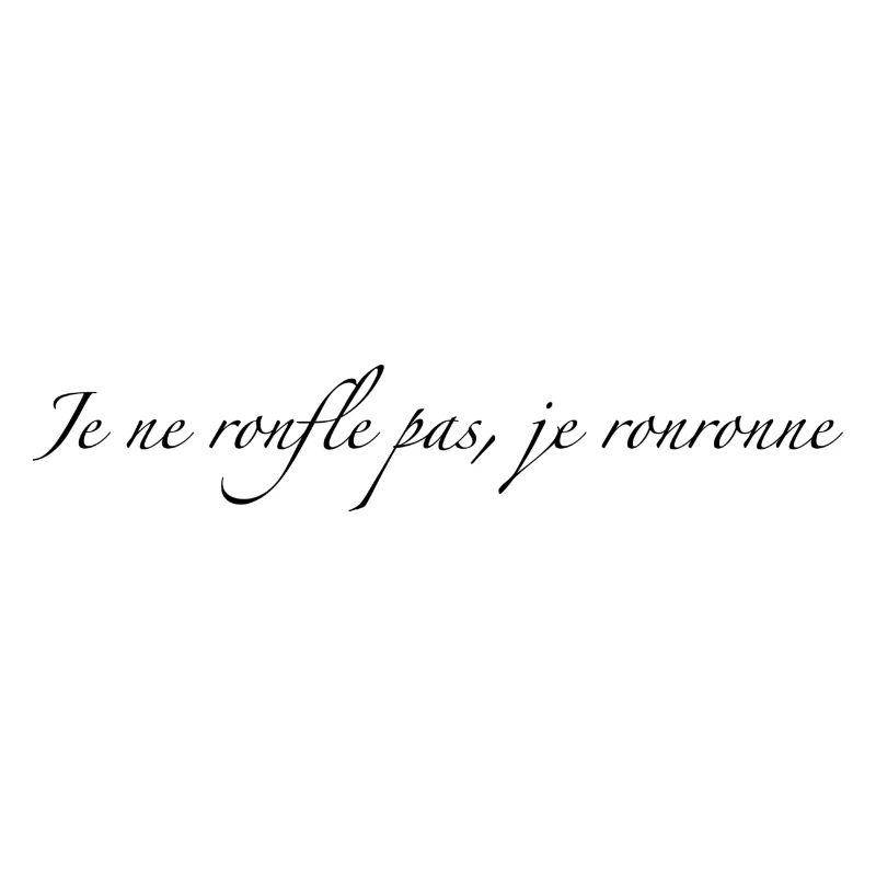 Je ne ronfle pas