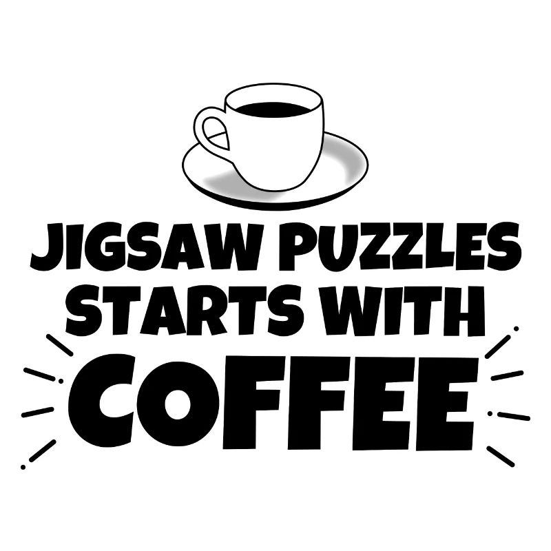 Puzzle's funny saying coffee