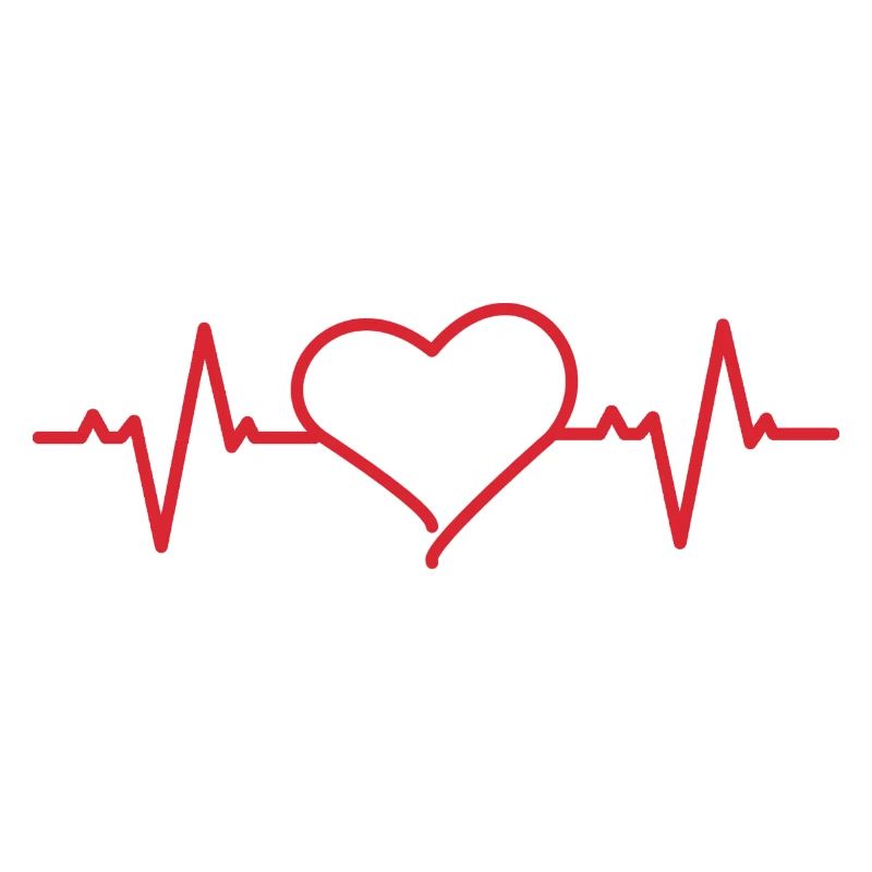Cœur avec fréquence cardiaque