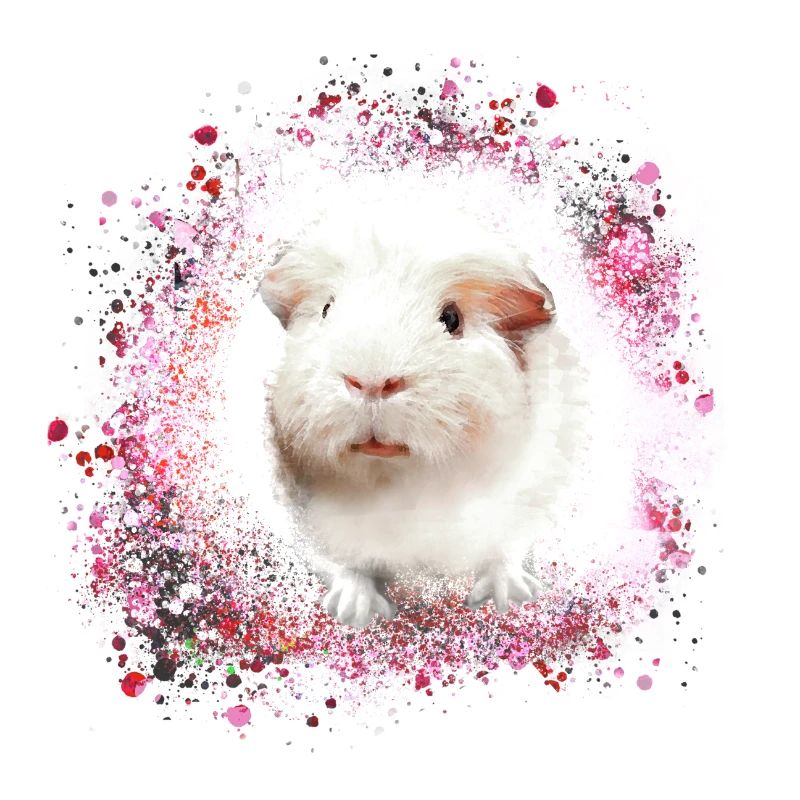 guinea pig, graffiti,painting,pink,pink