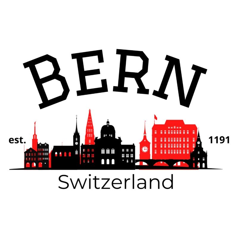Bern skyline silhouette