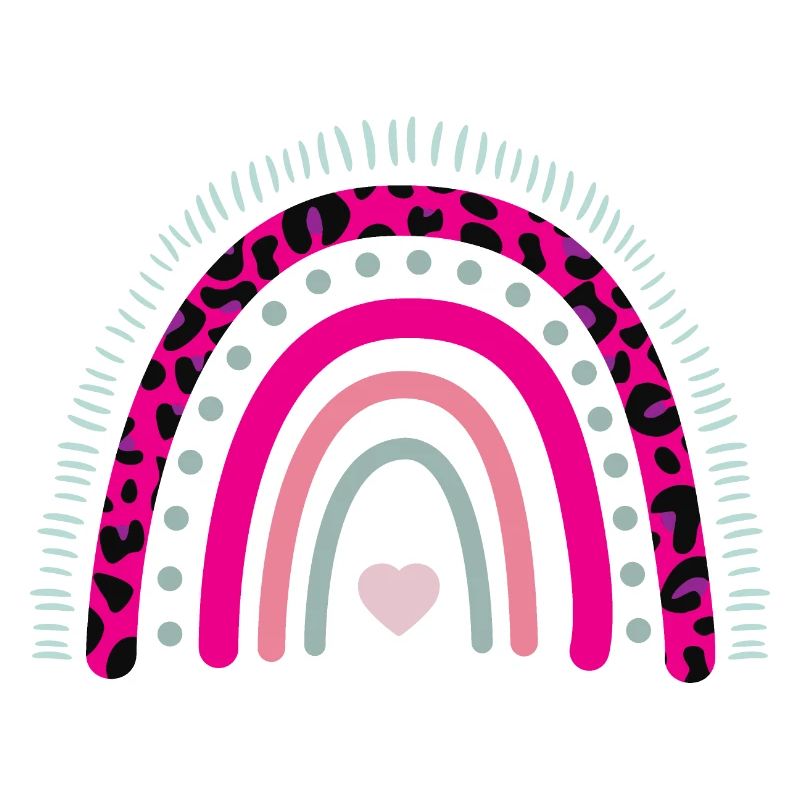 Regenbogen Boho Boheme Kind Baby Leopard Mädchen