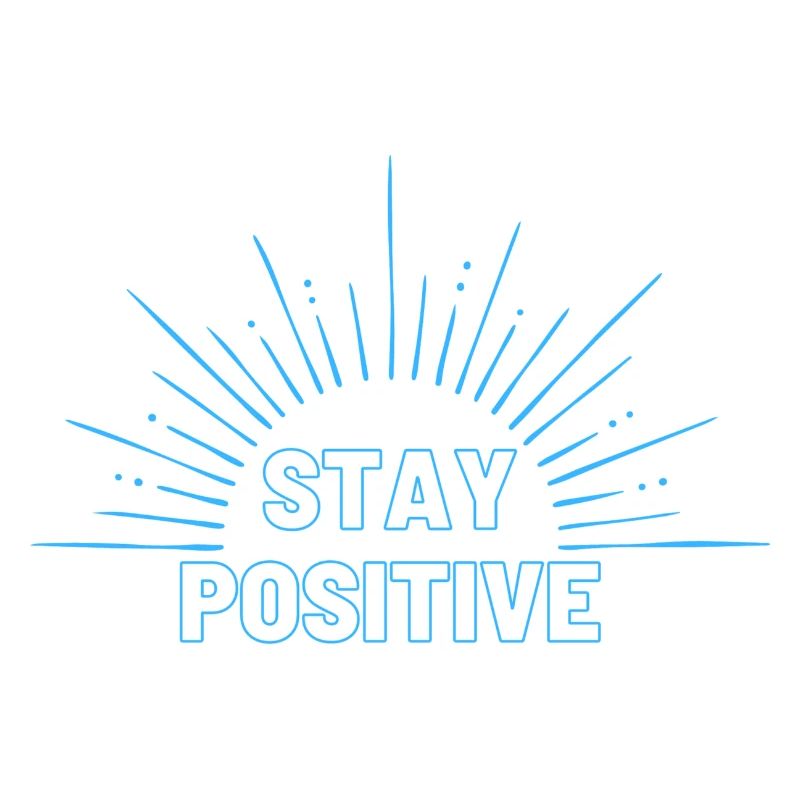 Restez positif en bleu