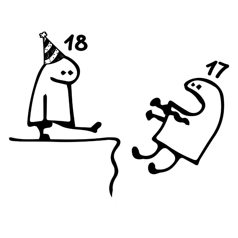18 ans : Adieu âge 17 ans, Joyeux 18e anniversaire