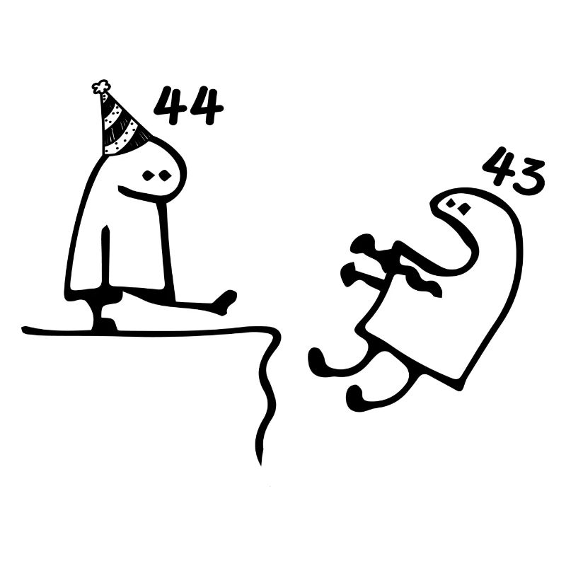 44 ans : Adieu âge 43 ans, Joyeux 44e anniversaire
