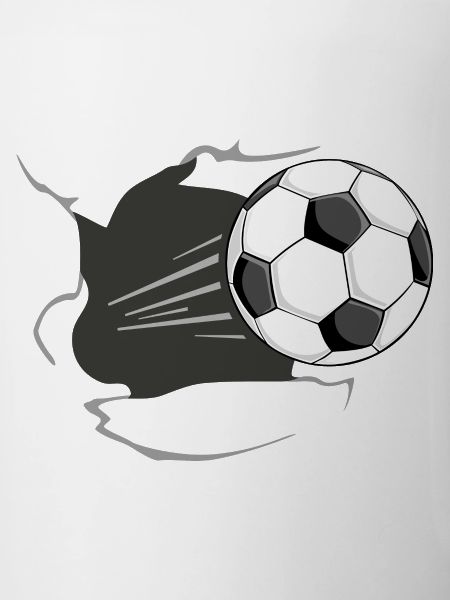 Soccer ball breaks wall