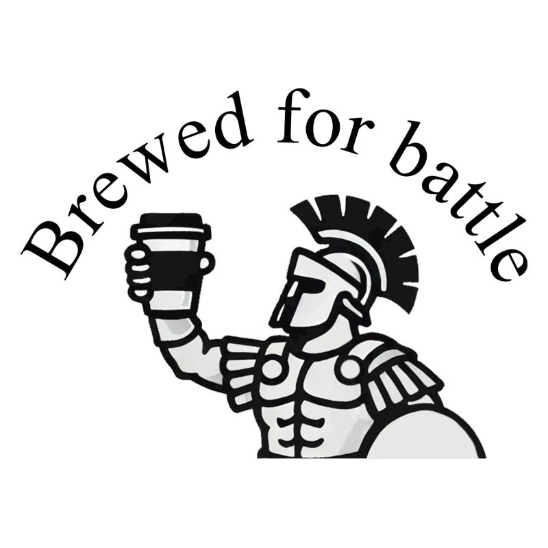 Infusé pour la bataille - Gladiator coffee design