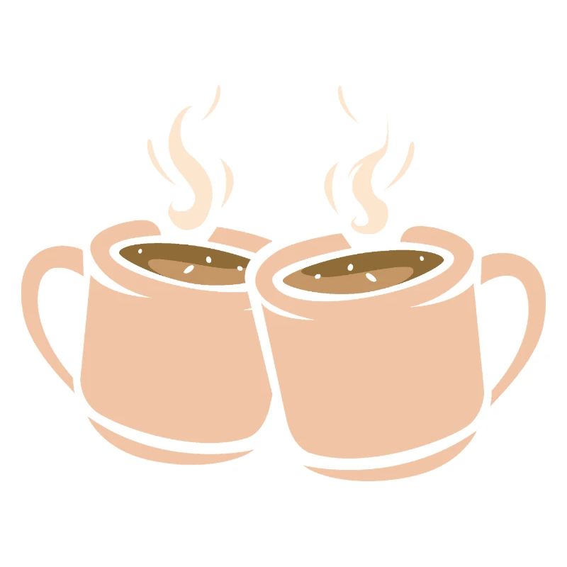 Two coffee cups illustration