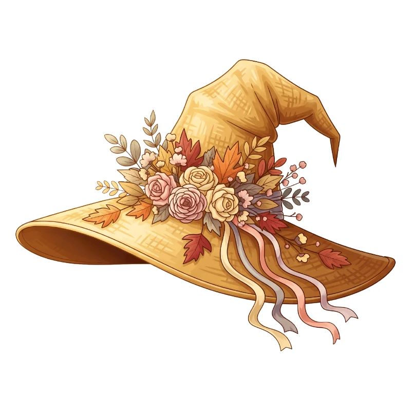 Chapeau de fleurs d'automne