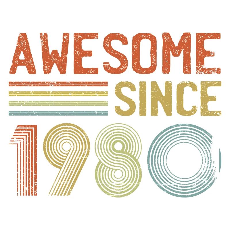 Retro 1980s Gradient Typography Design