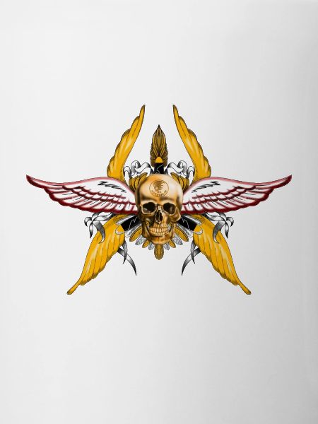 Angel with skull and wings