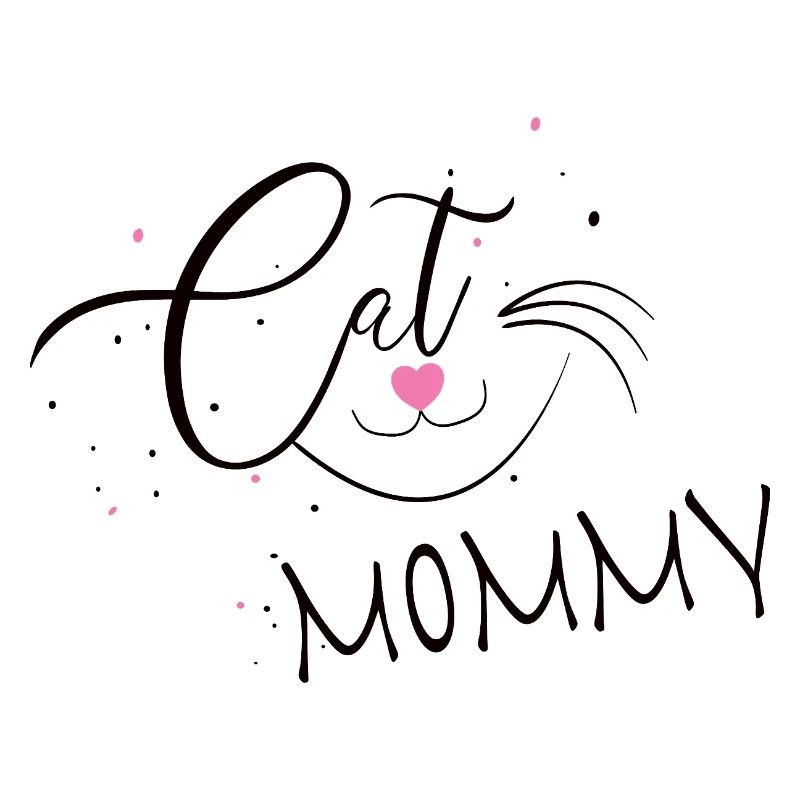 Dessin de cœur de maman chat