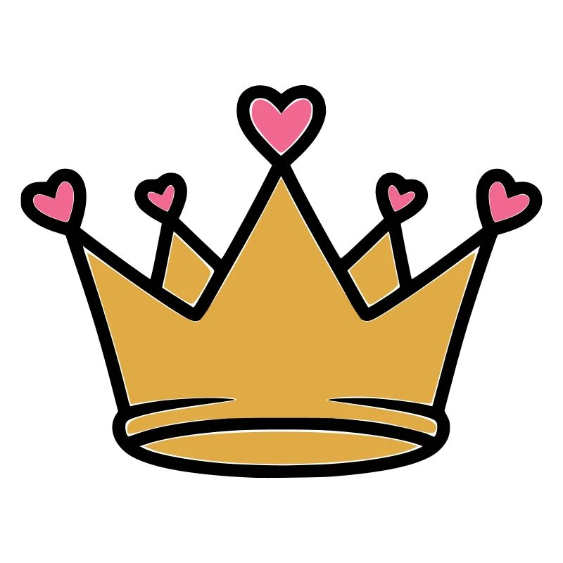 Princesse mignonne Vector des Cœurs de la Couronne