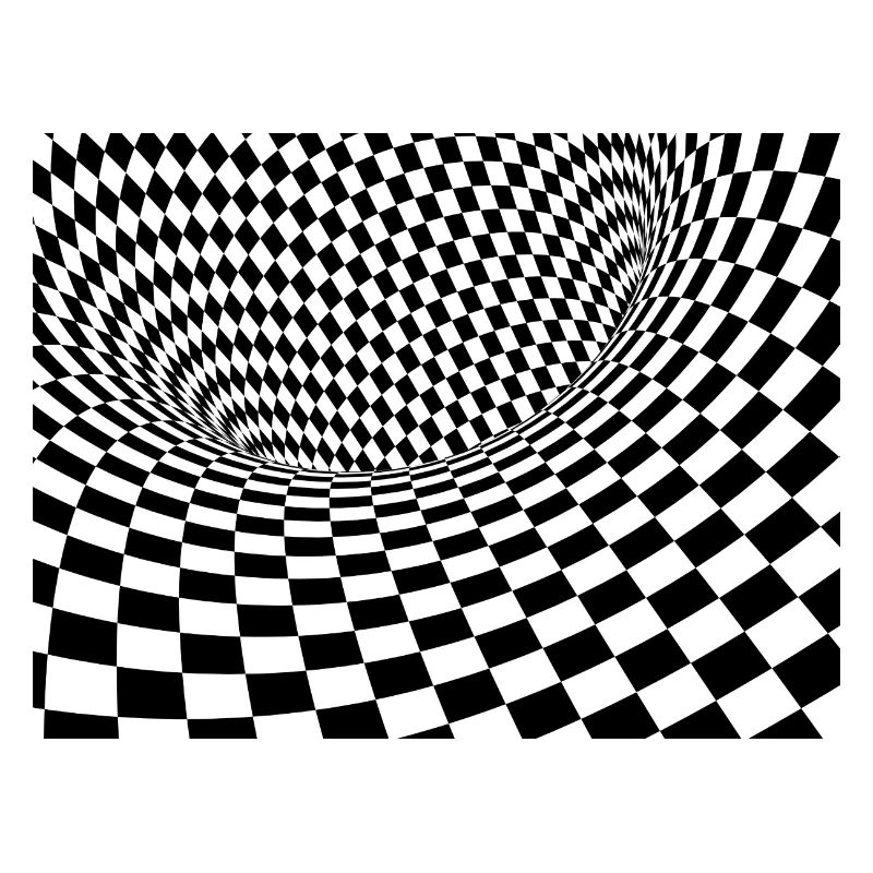 Optical Black Checkered Tunnel