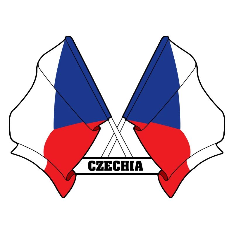 RÉPUBLIQUE TCHÈQUE – Drapeaux croisés