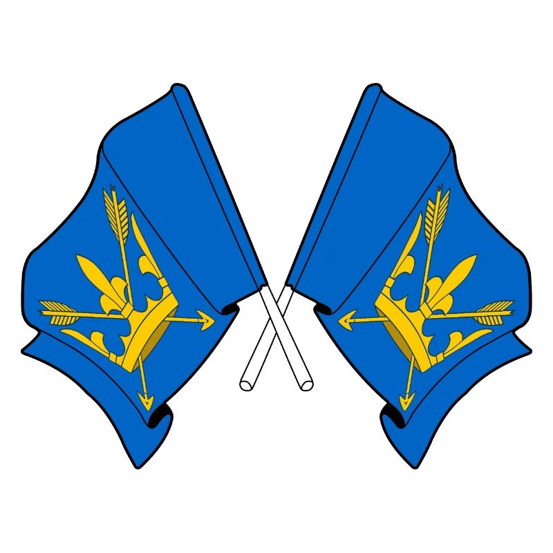 Suffolk Flags Crossed